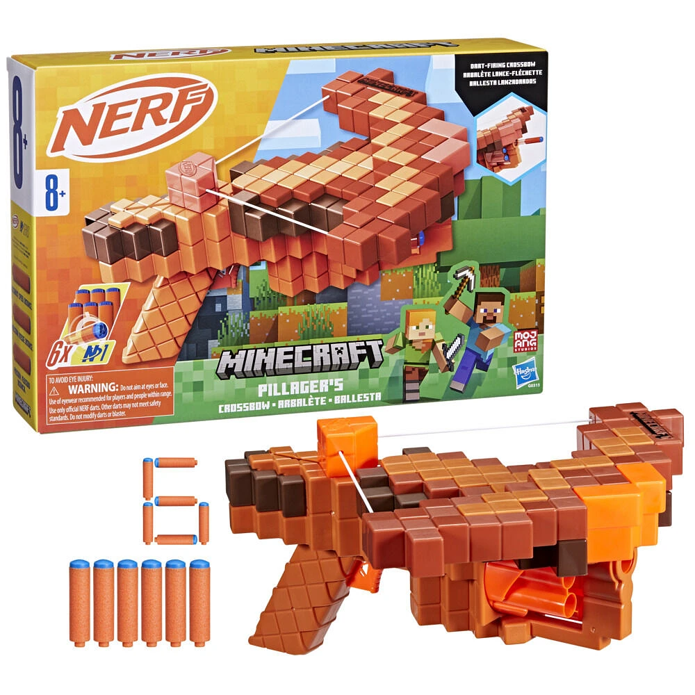 Nerf Minecraft Pillager's Crossbow Dart Blaster