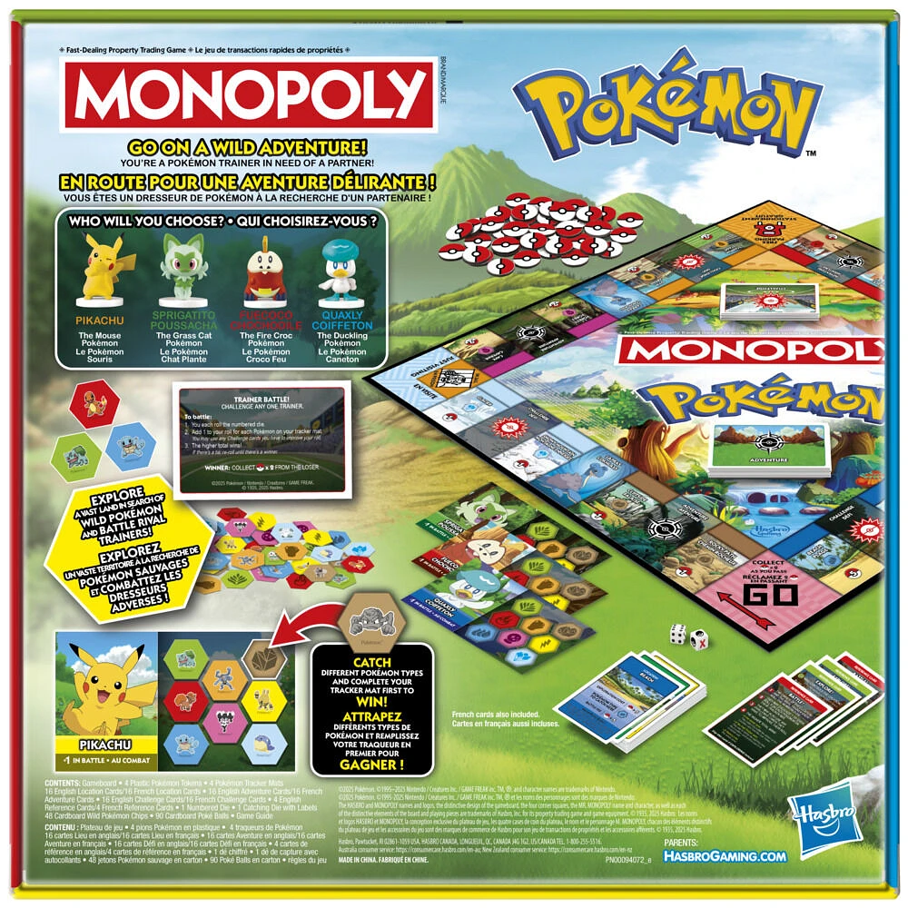 Monopoly édition Pokémon, jeu de plateau