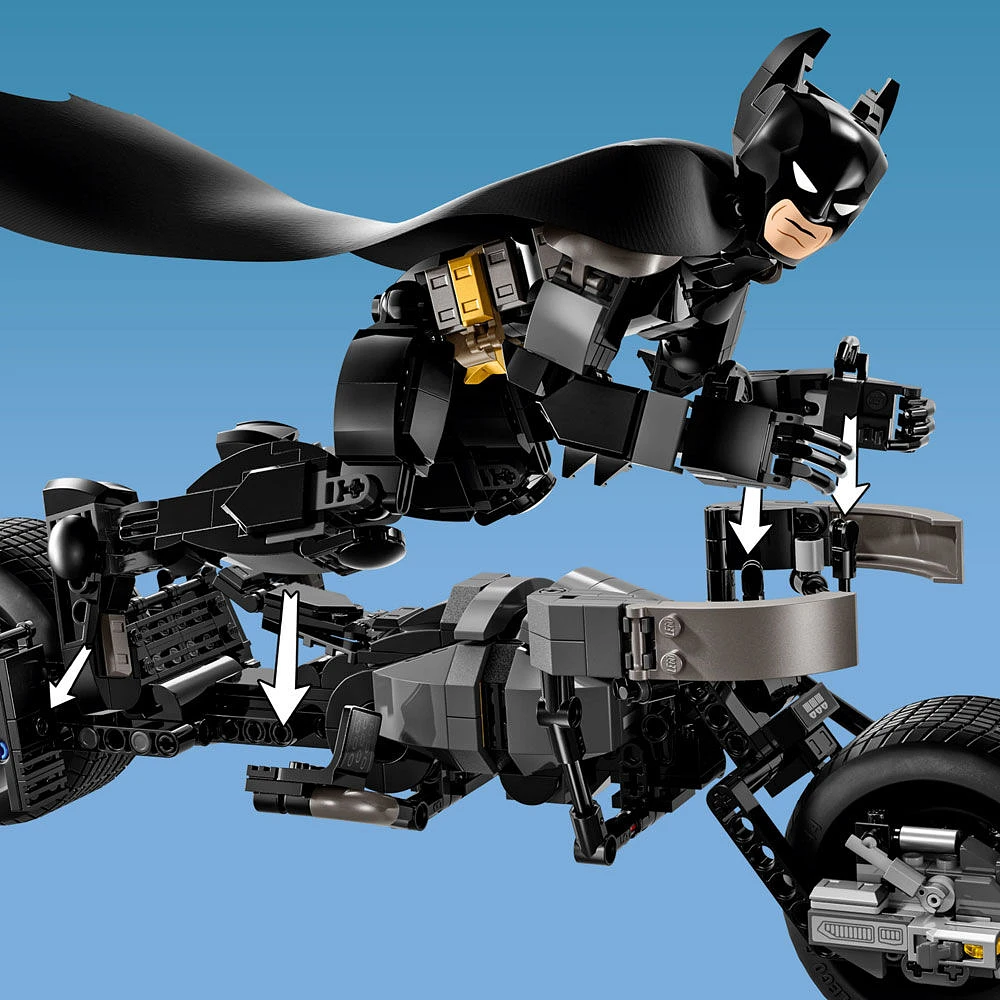 LEGO DC Batman : Batman Construction Figure & the Bat-Pod Bike Dark Knight Super-Hero Toy 76273