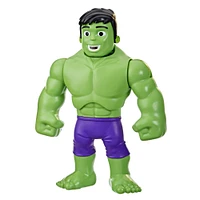 Spidey et ses Amis Extraordinaires, Hulk Casseur de mur, figurine de 25 cm à plusieurs visages avec mur en brique