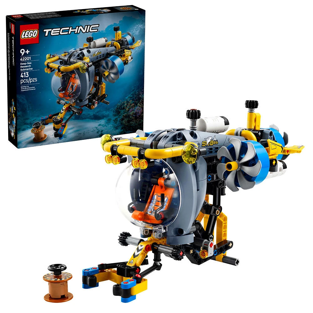 LEGO Technic Le sous-marin de recherche en haute mer Ensemble de jouet pour les enfants qui aiment l'ingénierie et la science 42201