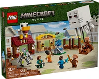 LEGO Minecraft L'attaque du village en ballon Ghast, Jouet avec figurine de Golem, Cadeau de jeu vidéo pour enfants 21273