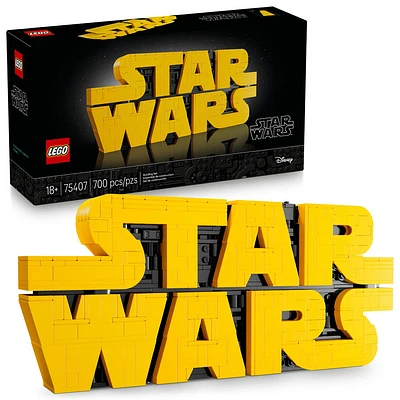 LEGO Star Wars Brick-Built Star Wars Logo - Collectible Building Kit for Adults 18+ - 75407