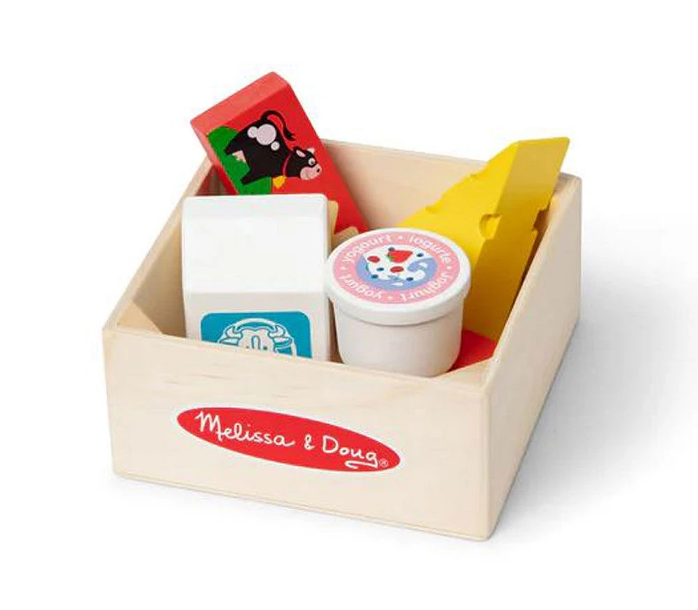 Melissa and Doug - Groupes d'aliments en bois PlaySet - Produits laitiers