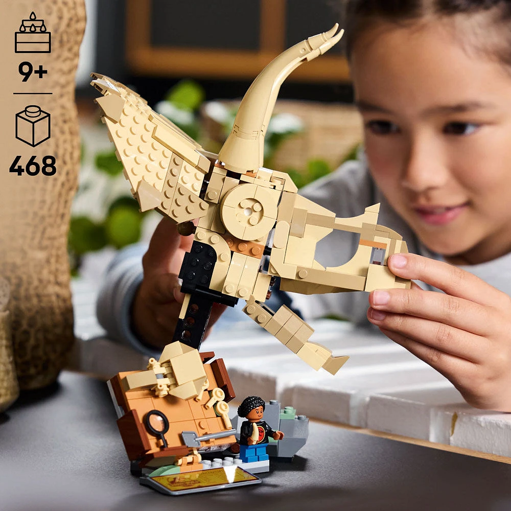 LEGO Jurassic World Dinosaur Fossils Triceratops Skull Toy - Model Display Kit - Building Set - 76969