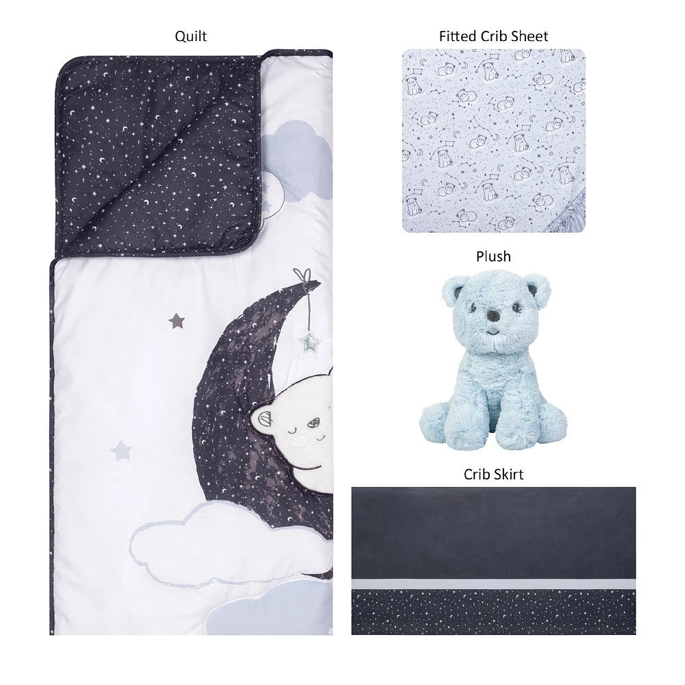 Bearly Dreaming 4 Piece Crib Bedding Set