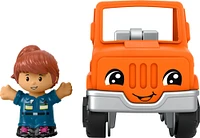 Fisher-Price Little People Help and Go Tow Truck and Figure Set for Toddlers, 2 Pieces