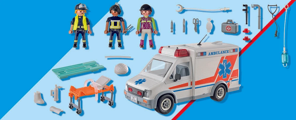 Playmobil - Ambulance avec enfant blessé