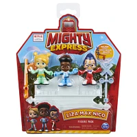 Mighty Express, Collectible Figures 3-Pack with Exclusive Train Track Piece