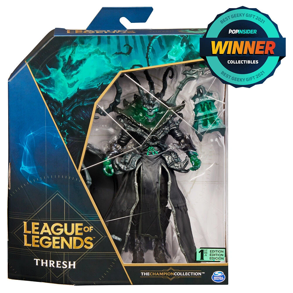 League of Legends, 6-Inch Thresh Collectible Figure w/ Premium Details and 2 Accessories, The Champion Collection, Collector Grade