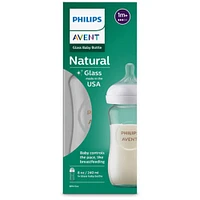 Biberon en verre naturel Philips Avent avec tétine à réponse naturelle, oz, 1 paquet