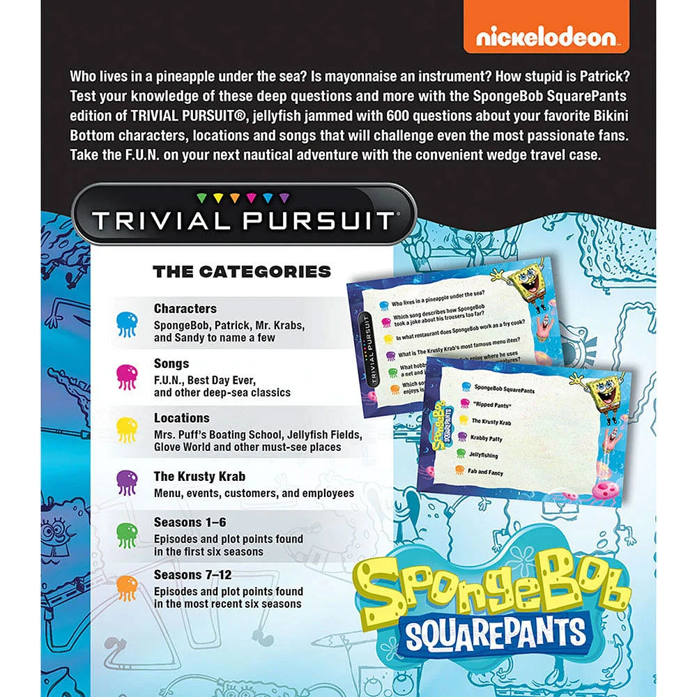 USAopoly TRIVIAL PURSUIT: SpongeBob SquarePants - Édition anglaise