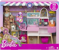 Barbie Doll and Pet Boutique Playset with 4 Pets and Accessories