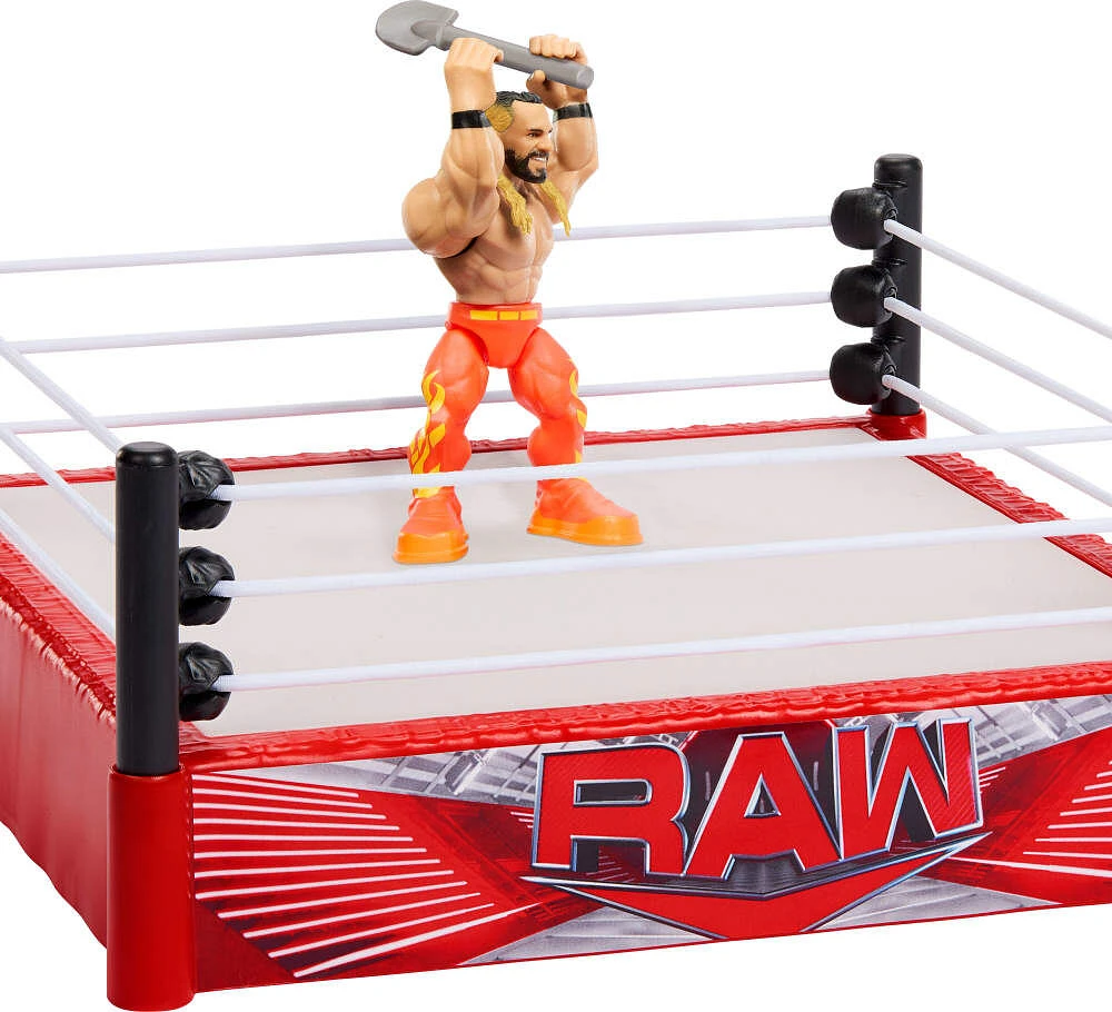 WWE Knuckle Crunchers Coffret de jeu Ring à rebonds et figurine
