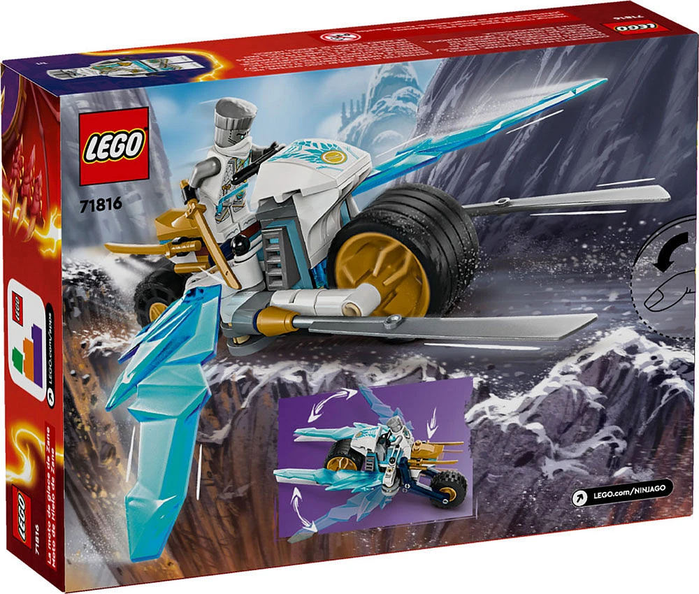 LEGO NINJAGO Zane's Ice Motorcycle Toy with 1 Minifigure, 71816