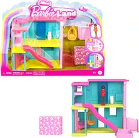 Coffrets Maison de poupée ​Mini BarbieLand Barbie, Maison de rêves Mini avec poupée Barbie surprise de 3,81 cm (1,5 po), mobilier, accessoires