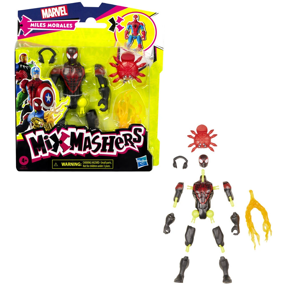 MixMashers Marvel Miles Morales Spider-Man Mix-And-Match Action Figure & Accessories