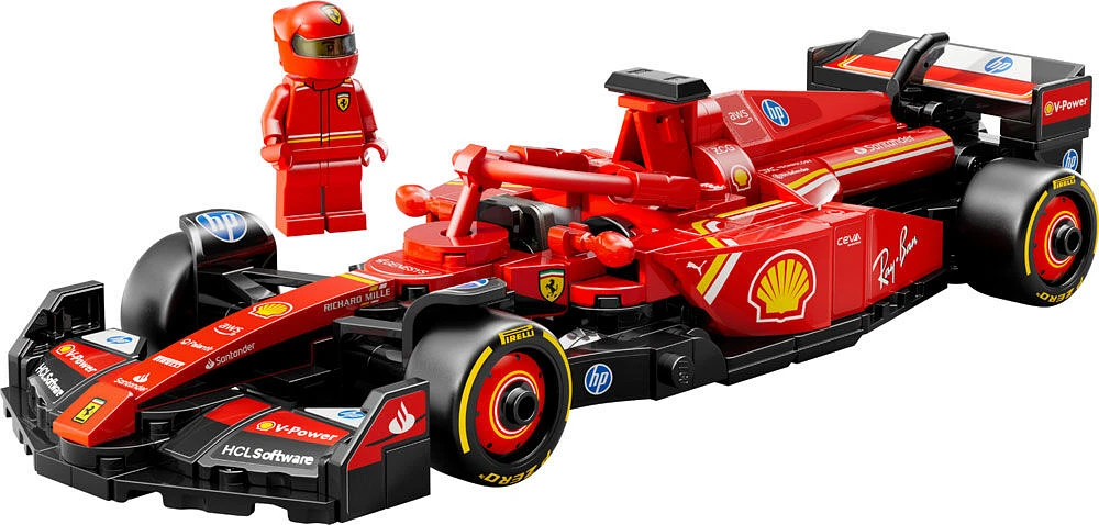 LEGO Speed Champions Ferrari SF-24 F1 Race Car Toy Vehicle and Driver Set 77242