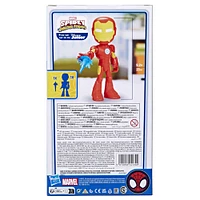 Marvel Spidey and His Amazing Friends Supersized Iron Man 9-inch Action Figure, Preschool Super Hero Toy for Kids