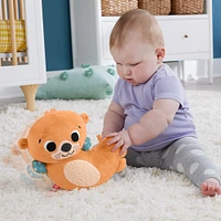 Fisher-Price 2-in-1 Rockin' Tummy Time Otter, Plush Baby Sensory Toy for Tummy Time