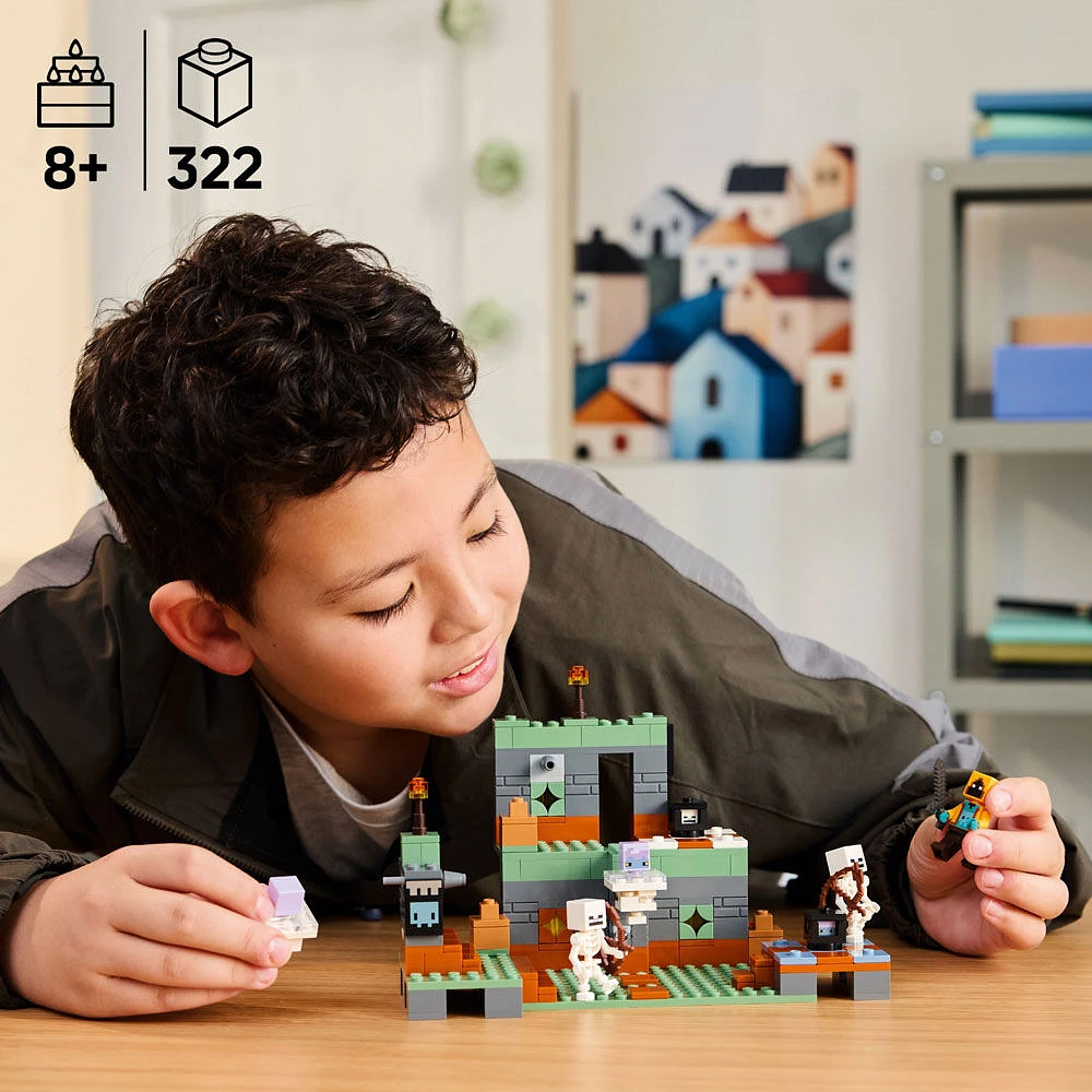 LEGO Minecraft La chambre des épreuves, Ensemble pour amateur de jeux vidéo, Ensemble de jeu vidéo, Jouet de squelette pour enfants 21271