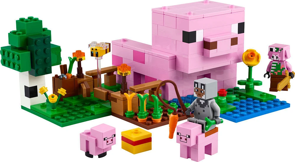 LEGO Minecraft La maison porcelet Jouet de construction sur le jeu vidéo Ensemble d'animaux de ferme pour enfants 21268