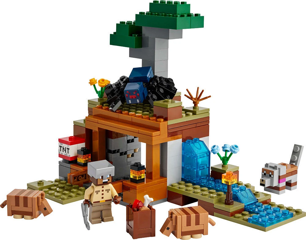 LEGO Minecraft L'expédition dans la mine du tatou Ensemble de jeu avec figurine de jeu vidéo 21269