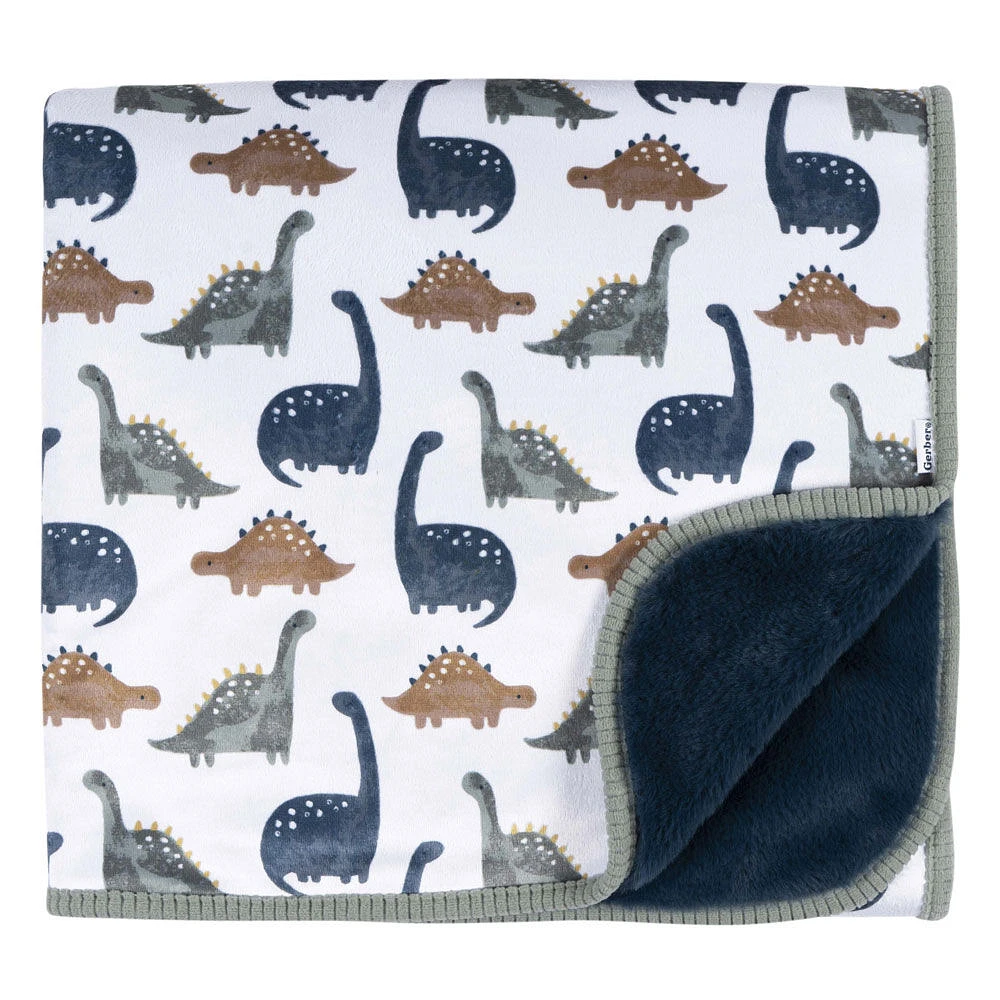 Gerber Childrenswear - Couverture en peluche 2 épaisseurs - Dino Time