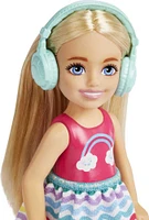 Barbie Chelsea Doll and Accessories, Small Doll Travel Set with Puppy and 6 Pieces