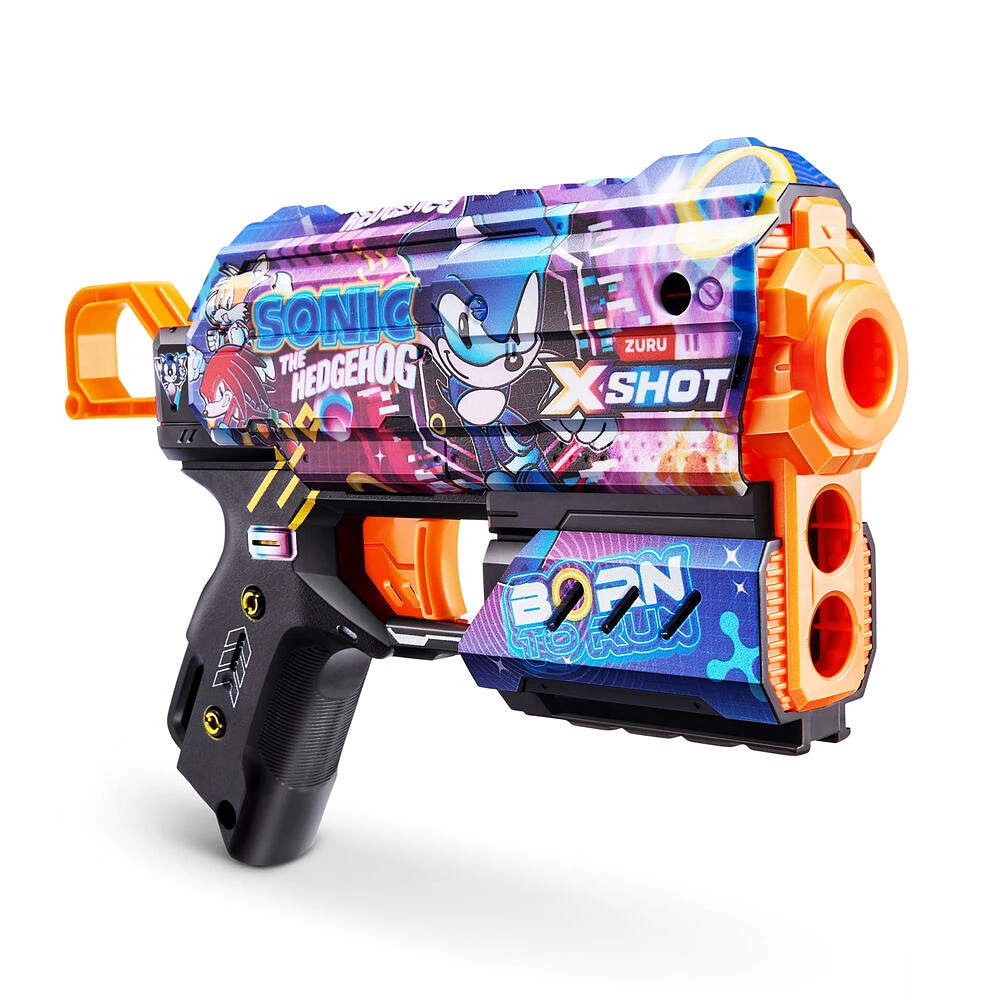 Pistola XSHOT Skins Flux - Sonic il Riccio Skin (8 dardi) di ZURU