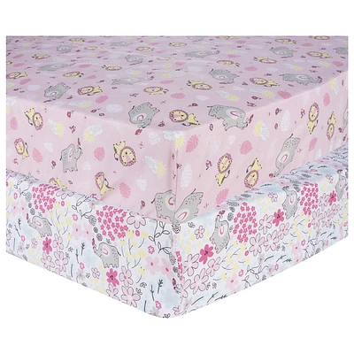 2 Pack Microfiber Sheets - Jungle Flowers