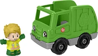 Fisher-Price Little People Recycle Truck and Character Figure Set for Toddlers, 2 Pieces