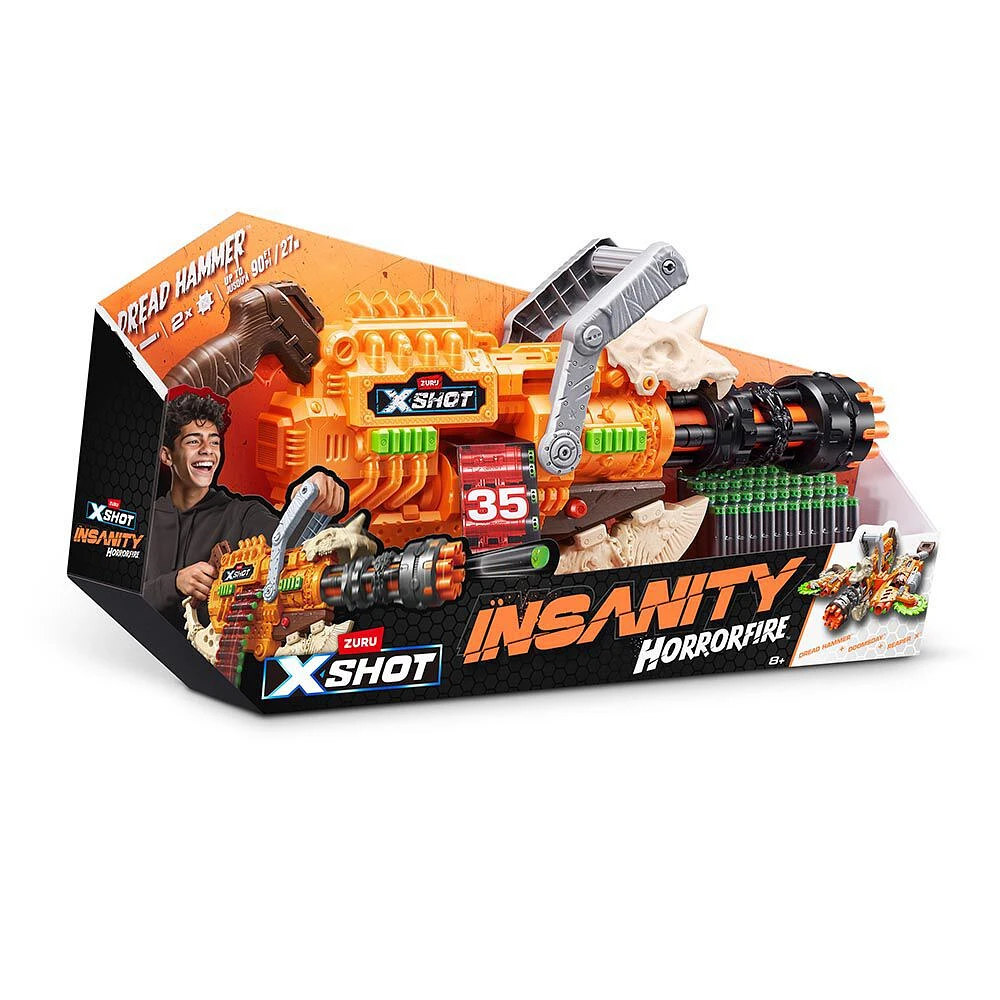 XSHOT Insanity HorrorFire Dread Hammer (48 fléchettes) de ZURU