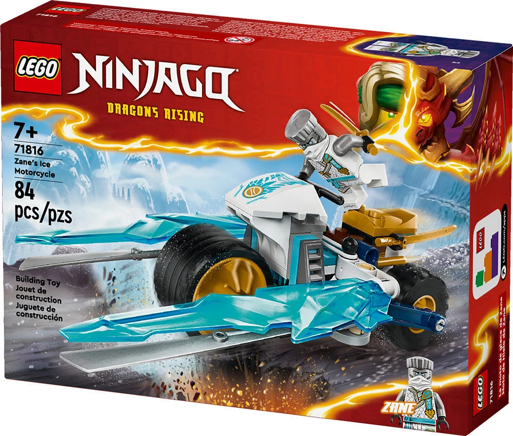 LEGO NINJAGO Zane's Ice Motorcycle Toy with 1 Minifigure, 71816