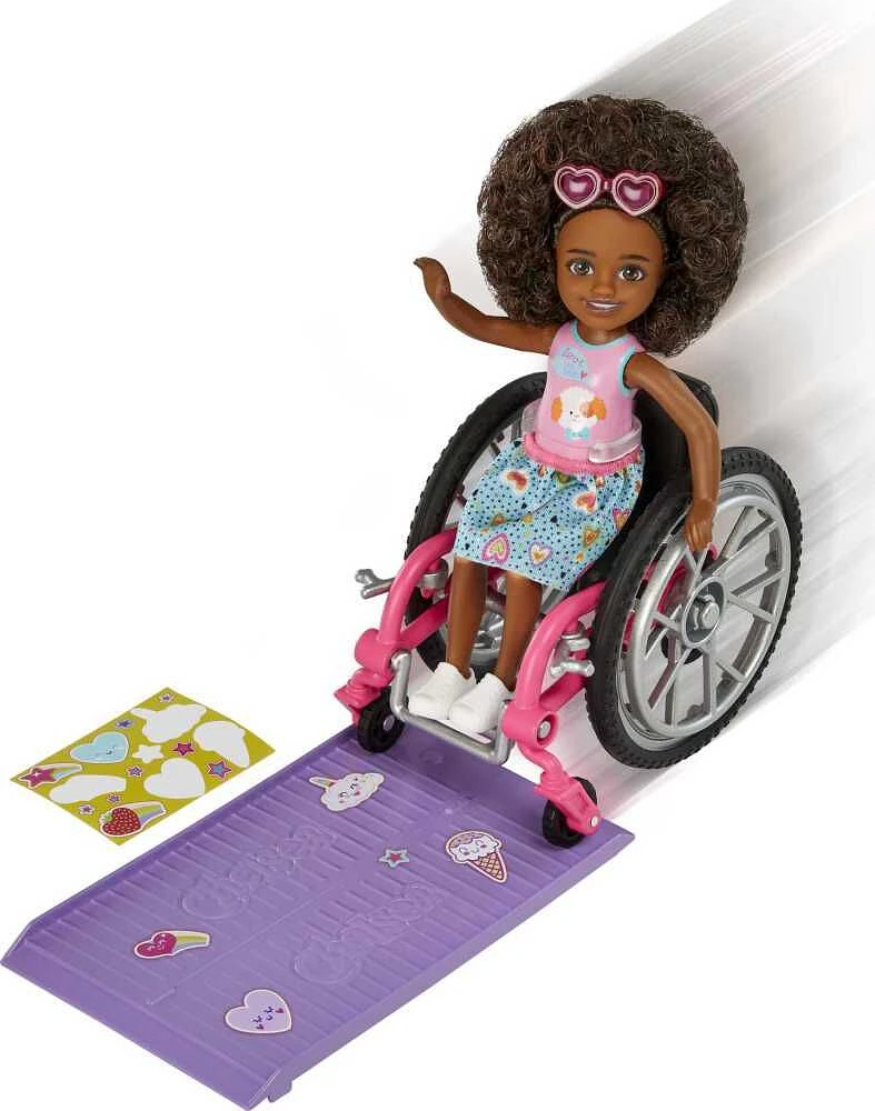 Barbie- Chelsea- Poupée et fauteuil roulant