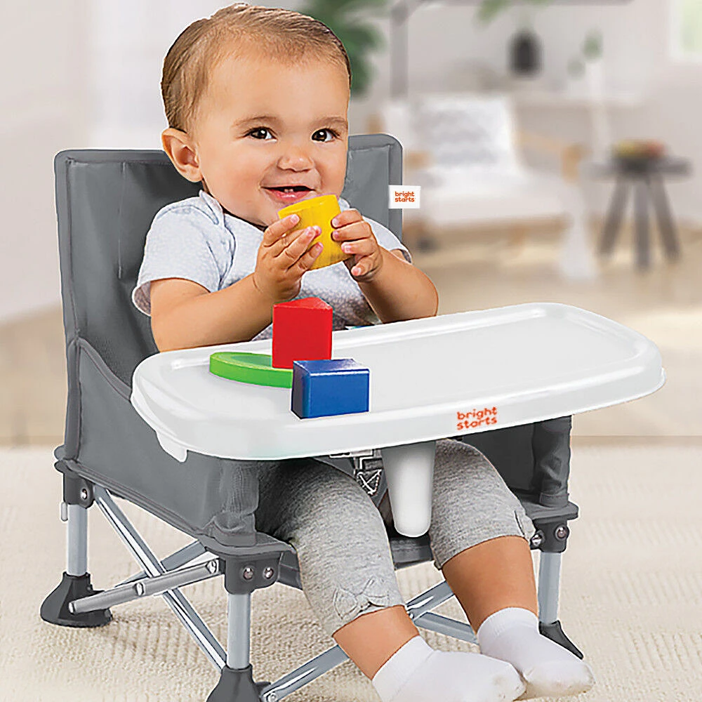 Bright Starts Pop ‘N Sit Portable Booster Seat - Grey