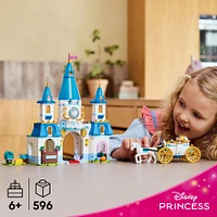 LEGO Disney Le château et la calèche de Cendrillon, Ensemble de construction avec jouet fantastique 43275