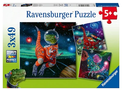 Ravensburger Dinosaures dans l'espace Puzzle 49 pièces (Ensemble de 3)