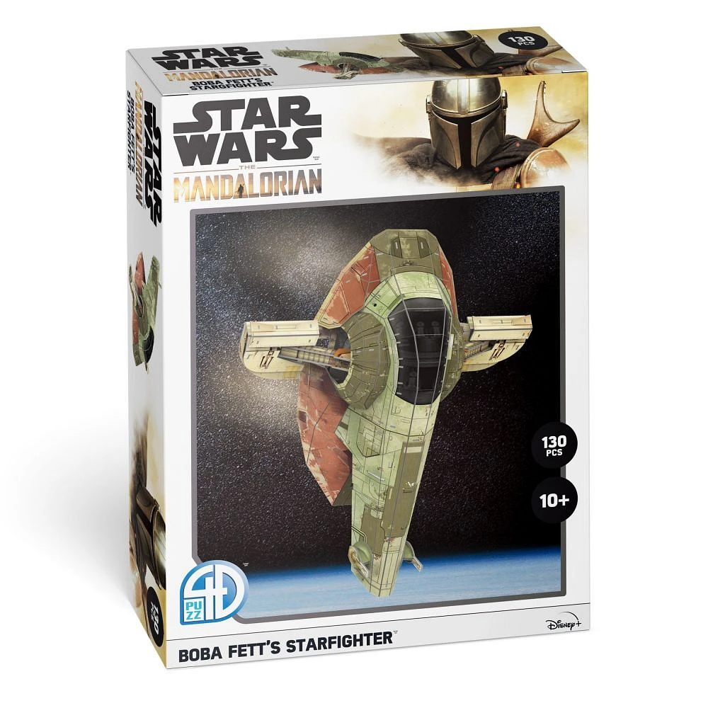 4D Build, Star Wars Mandalorian Boba Fett Starfighter, Maquette 3D en papier, 130 pièces