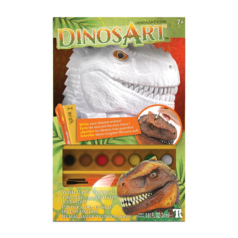 Dinosart -Tirelire de souhaits à peindre