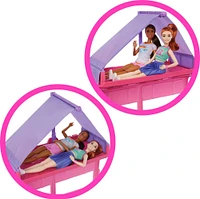 Barbie-Coffret Camping-Car de Rêve-avec plus de 60accessoires