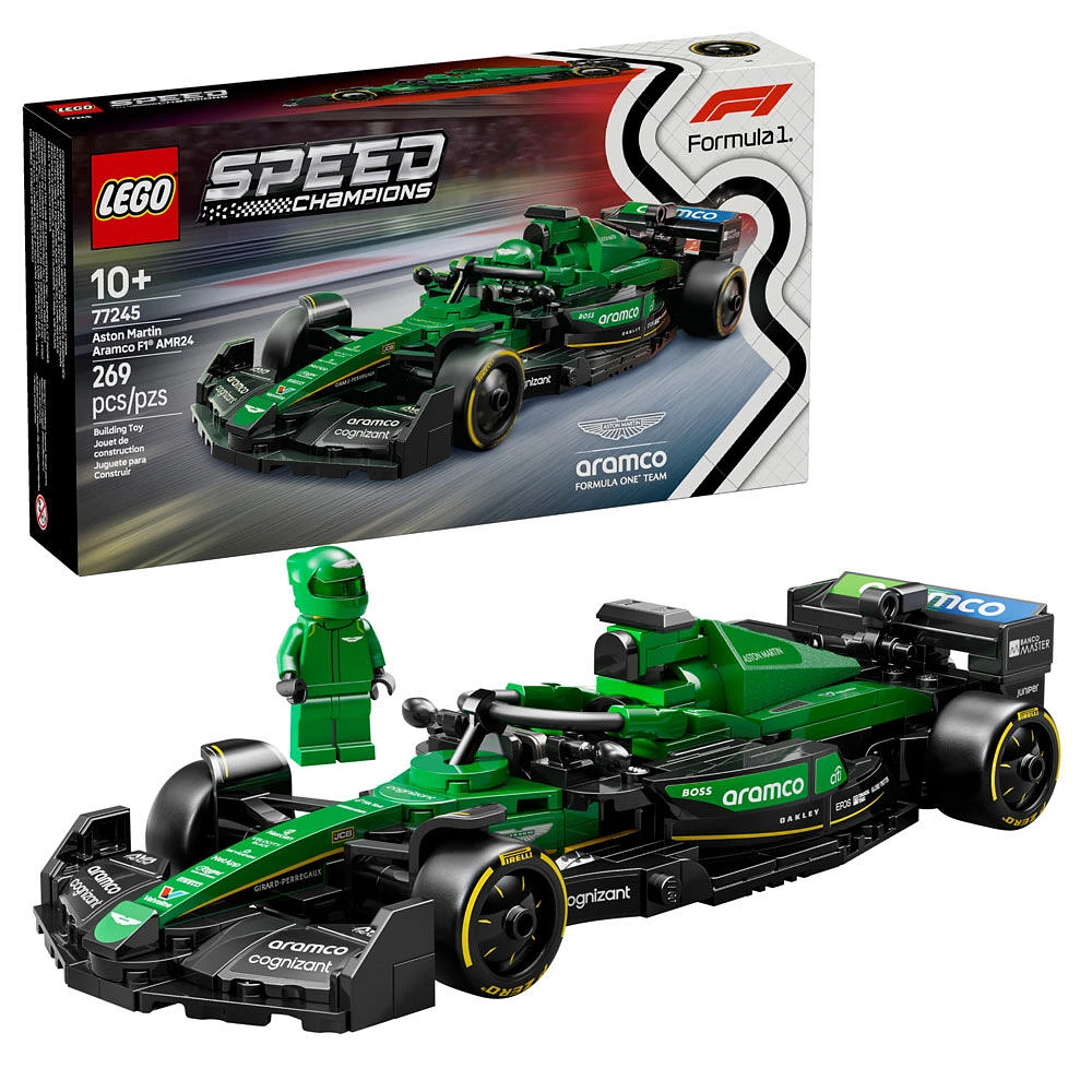 LEGO Speed Champions Aston Martin Aramco F1 AMR24 Race Car Vehicle Set and Driving Kit 77245