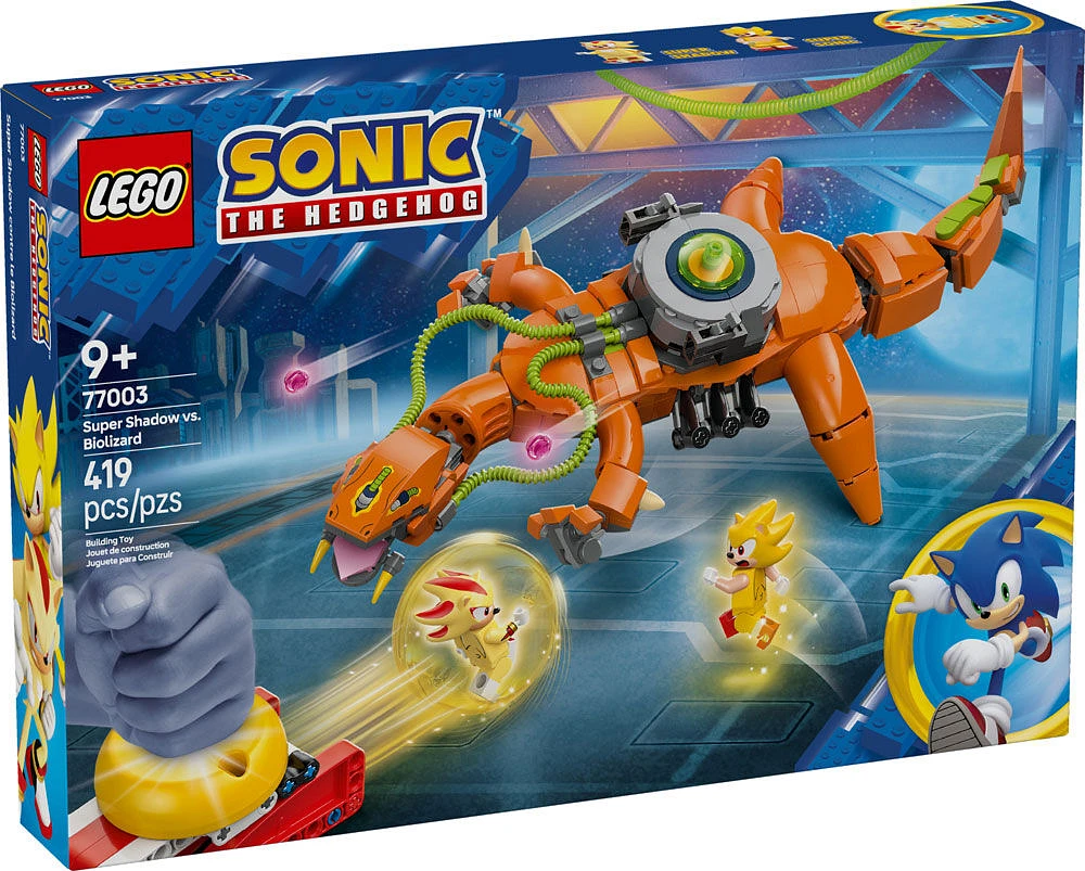 LEGO Sonic the Hedgehog Super Shadow vs. Biolizard - Pretend Play Set with 2 Minifigures - 77003