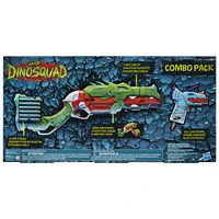 Nerf DinoSquad Combo Pack, 2 blasters Nerf aux designs de dinosaures exclusifs, 15 fléchettes en mousse Nerf Elite - Notre exclusivité