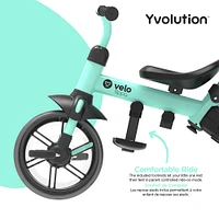 Yvolution Velo Flippa 3-en-1 Tricycle transformable en draisienne  - Bleu canard