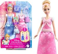 Princesses Disney Poupée Cendrillon et Tenues Coffret avec accessoires