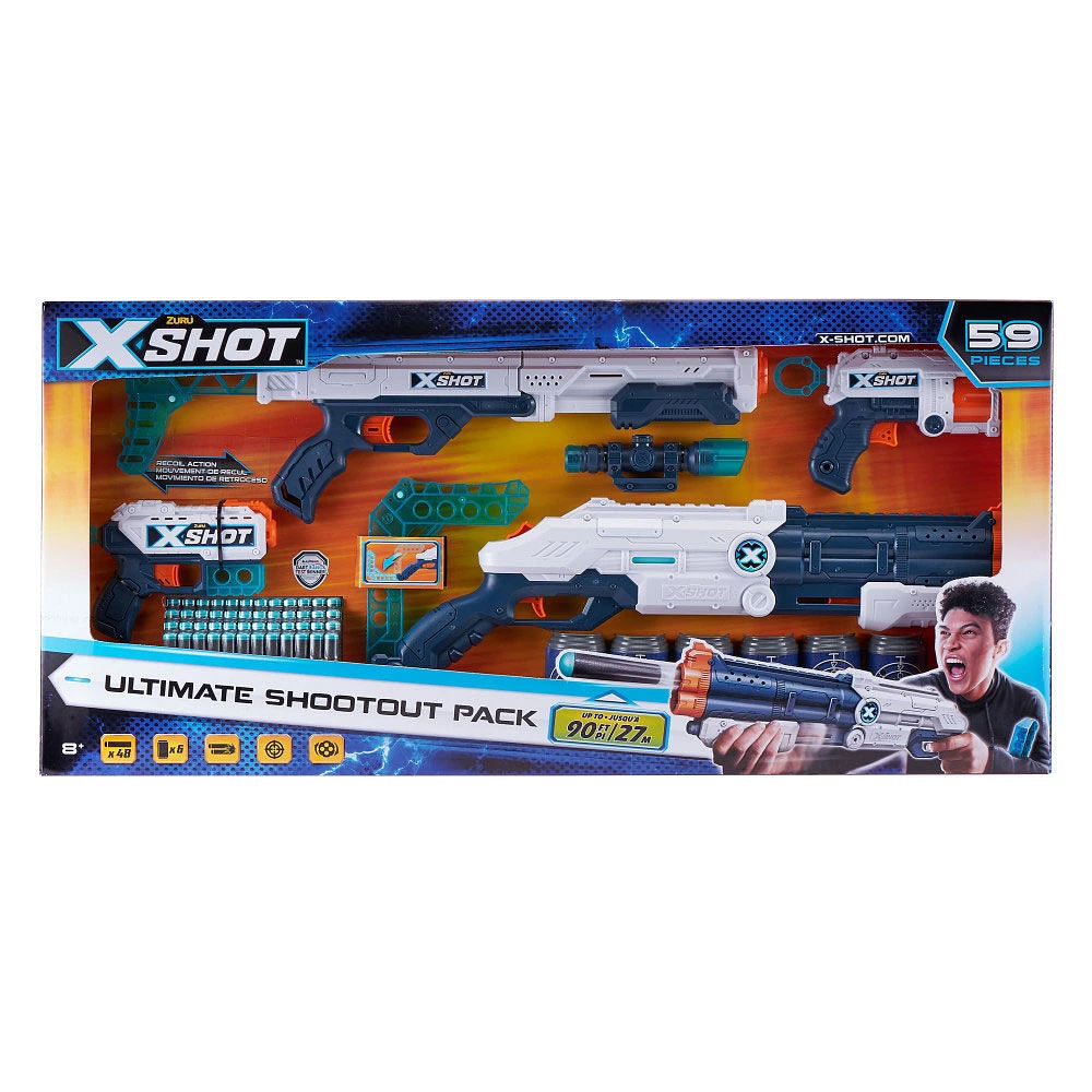 X-Shot pack combo de pistolets à mousse Excel Ultimate Shootout par ZURU - Notre exclusivité