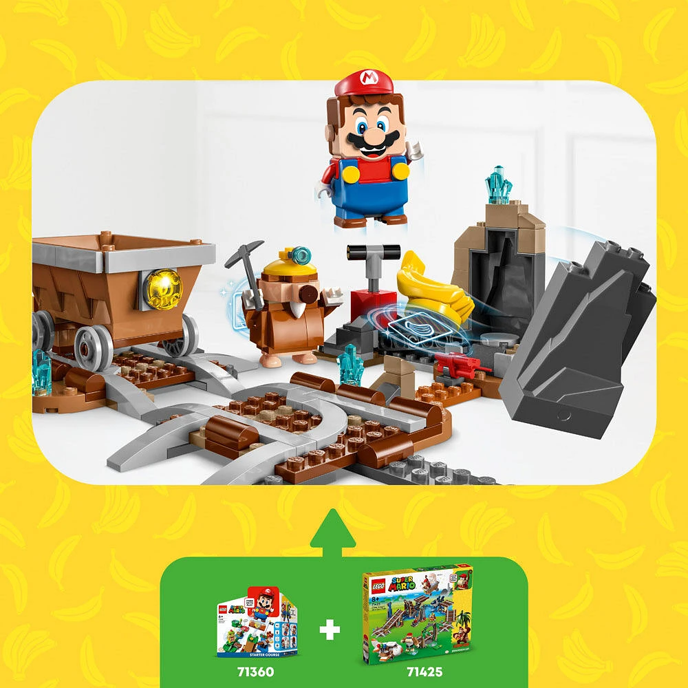 LEGO Super Mario Diddy Kong's Mine Cart Ride Expansion Set 71425 (1,157 Pieces)