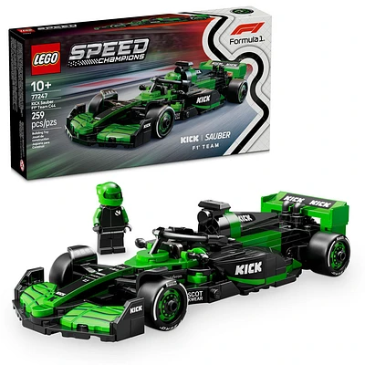 LEGO Speed Champions Voiture de course KICK Sauber F1 Team C44, Jouet de véhicule et pilote 77247