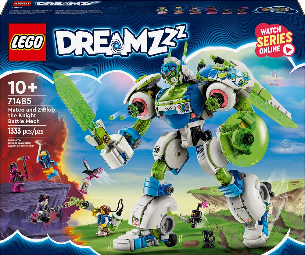 LEGO DREAMZzz Mateo and Z-Blob the Knight Battle Mech Toy, Rebuildable Space Ship Toy and Robot with 3 Modes, Fantasy Gift for Kids, Space Shuttle Toy, 71485